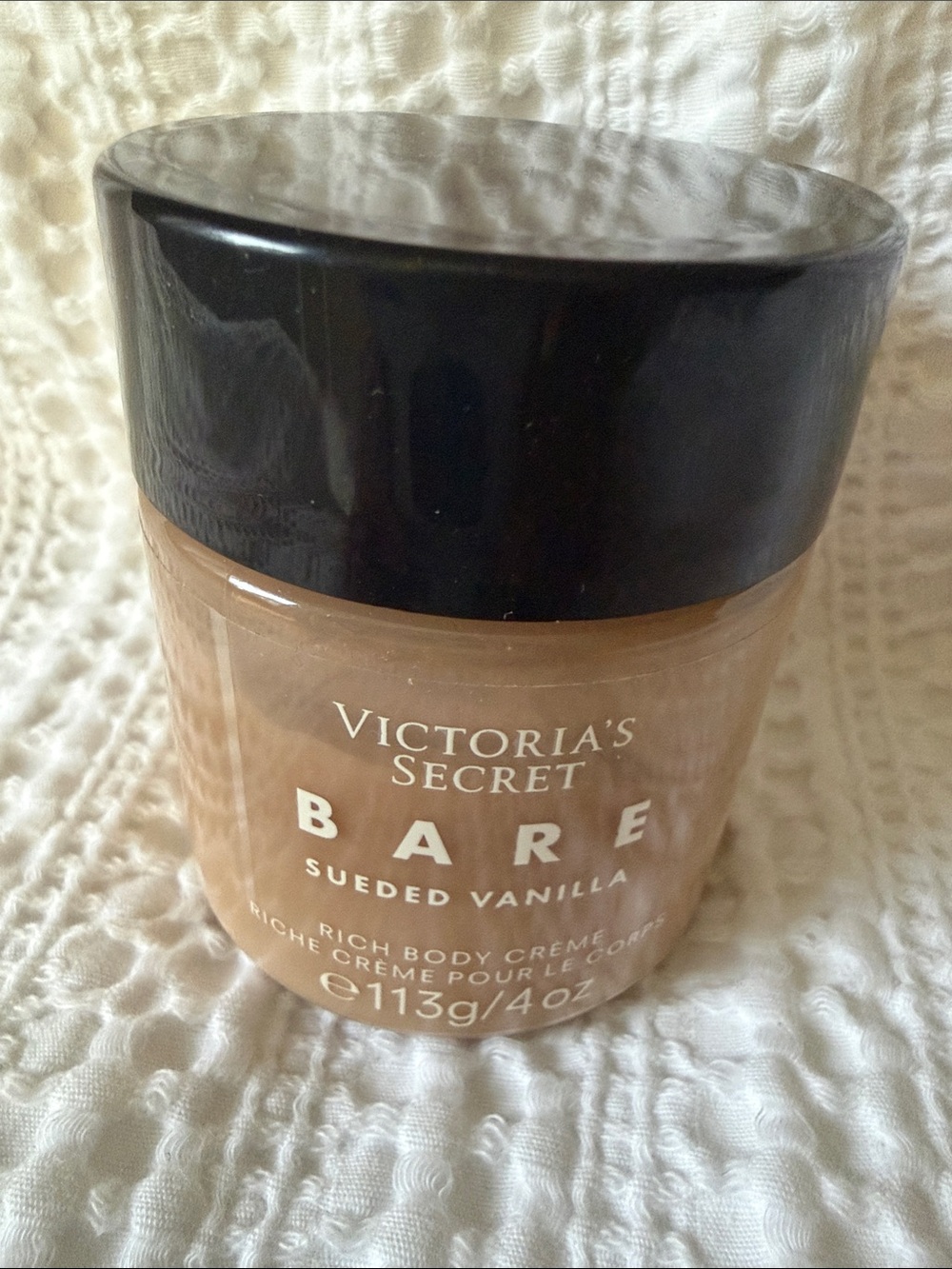 Victoria's Secret Bare Sueded Vanilla Body Creme - Beige & Black